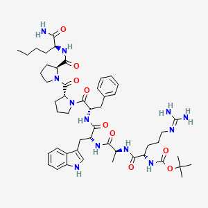 molecular formula C50H72N12O9 B15140805 Boc-Arg-Ala-D-Trp-Phe-D-Pro-Pro-Nle-NH2 