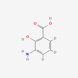 molecular formula C7H7NO3 B15140882 3-Amino-2-hydroxybenzoic acid-d3 