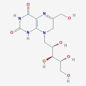 molecular formula C12H18N4O7 B1514090 6-(Hydroxymethyl)-8-[(2S,3S,4R)-2,3,4,5-tetrahydroxypentyl]-1,7-dihydropteridine-2,4-dione 