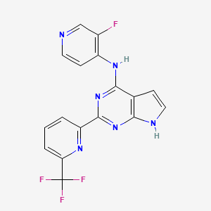 N-(3-fluoropyridin-4-yl)-2-[6-(trifluoromethyl)pyridin-2-yl]-7H-pyrrolo[2,3-d]pyrimidin-4-amine