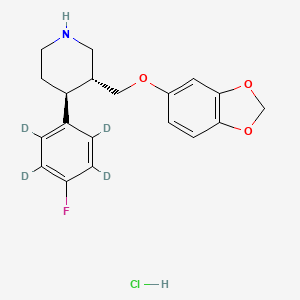 molecular formula C19H21ClFNO3 B15140961 Paroxetine EP impurity D-d4 (hydrochloride) 