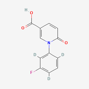 molecular formula C12H8FNO3 B15141003 1-(3-Fluorophenyl)-6-oxo-1,6-dihydropyridine-3-carboxylic acid-d3 