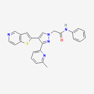 2-[3-(6-methylpyridin-2-yl)-4-thieno[3,2-c]pyridin-2-ylpyrazol-1-yl]-N-phenylacetamide