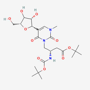 molecular formula C23H37N3O10 B15141018 N1-Methyl-N3-[(2S)-2-(t-butoxycarbonyl)amino-3-(t-butoxycarbonyl)] propylpseudouridine 