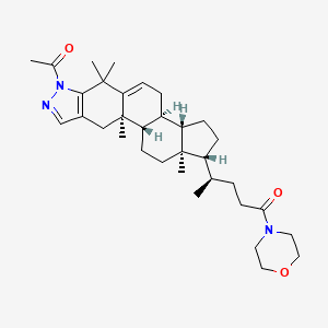 molecular formula C33H49N3O3 B15141035 (4R)-4-[(1S,2R,13S,14S,17R,18R)-7-acetyl-2,9,9,18-tetramethyl-6,7-diazapentacyclo[11.7.0.02,10.04,8.014,18]icosa-4(8),5,10-trien-17-yl]-1-morpholin-4-ylpentan-1-one 