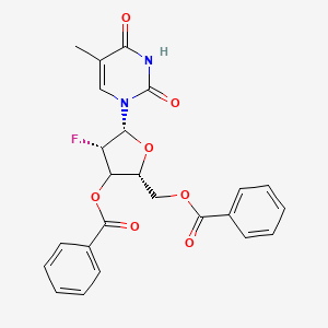 molecular formula C24H21FN2O7 B15141090 [(2R,4S,5R)-3-benzoyloxy-4-fluoro-5-(5-methyl-2,4-dioxopyrimidin-1-yl)oxolan-2-yl]methyl benzoate 