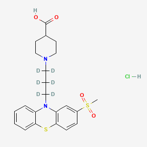 molecular formula C22H27ClN2O4S2 B15141095 Metopimazine acid-d6 (hydrochloride) 