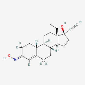 molecular formula C21H29NO2 B15141107 Norgestimate metabolite norelgestromin-d6 