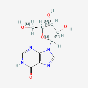 molecular formula C10H12N4O5 B15141119 [1',2',3',4',5'-13C5]Inosine 