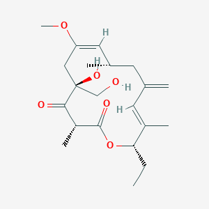 molecular formula C21H32O6 B15141131 (3R,5S,7E,9S,12E,14S)-14-ethyl-5-hydroxy-5-(hydroxymethyl)-7-methoxy-3,9,13-trimethyl-11-methylidene-1-oxacyclotetradeca-7,12-diene-2,4-dione 