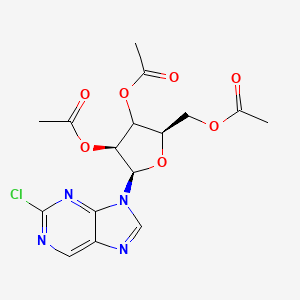 molecular formula C16H17ClN4O7 B15141137 2-Chloro-9-[(2,3,5-tri-O-acetyl-|A-D-ribofuranosyl)]-9H-purine 