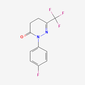 molecular formula C11H8F4N2O B1514123 2-(4-Fluorophenyl)-6-(trifluoromethyl)-4,5-dihydropyridazin-3(2H)-one 