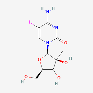 4-amino-1-[(2R,3S,5R)-3,4-dihydroxy-5-(hydroxymethyl)-3-methyloxolan-2-yl]-5-iodopyrimidin-2-one