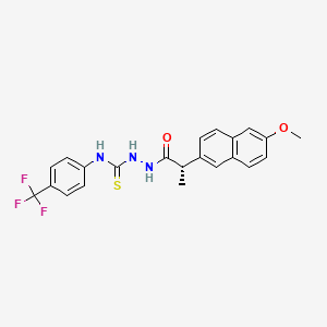 molecular formula C22H20F3N3O2S B15141341 Anticancer agent 51 