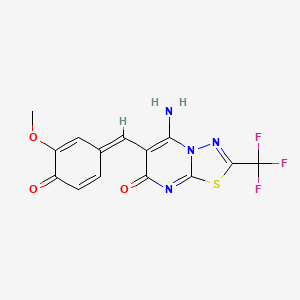 molecular formula C14H9F3N4O3S B15141440 Srpin803 