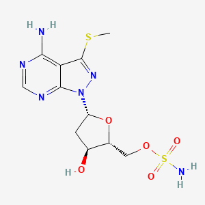 molecular formula C11H16N6O5S2 B15141497 Atg7-IN-3 