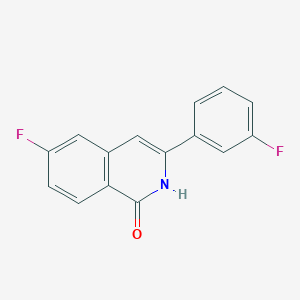 molecular formula C15H9F2NO B15141527 Tubulin inhibitor 14 