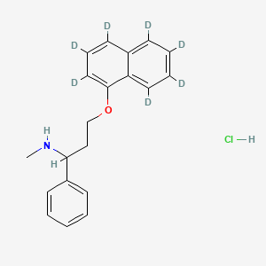 (Rac)-N-desmethyl Dapoxetine-d7 (hydrochloride)