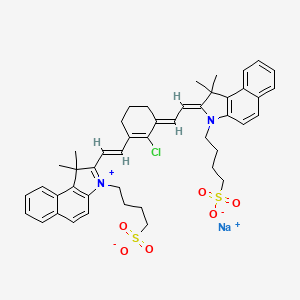 sodium;4-[(2Z)-2-[(2E)-2-[2-chloro-3-[(E)-2-[1,1-dimethyl-3-(4-sulfonatobutyl)benzo[e]indol-3-ium-2-yl]ethenyl]cyclohex-2-en-1-ylidene]ethylidene]-1,1-dimethylbenzo[e]indol-3-yl]butane-1-sulfonate