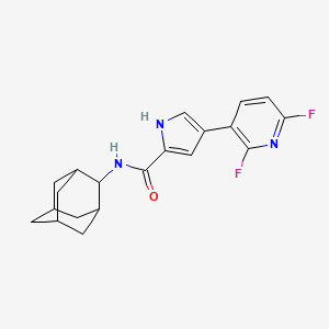 molecular formula C20H21F2N3O B15141614 MmpL3-IN-1 