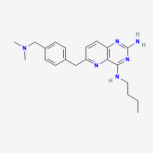 4-N-butyl-6-[[4-[(dimethylamino)methyl]phenyl]methyl]pyrido[3,2-d]pyrimidine-2,4-diamine