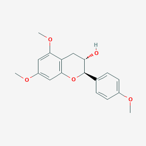 molecular formula C18H20O5 B15141707 (+)-5,7,4'-Trimethoxyafzelechin 