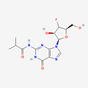 N-[9-[(2R,3R,5R)-4-fluoro-3-hydroxy-5-(hydroxymethyl)oxolan-2-yl]-6-oxo-1H-purin-2-yl]-2-methylpropanamide