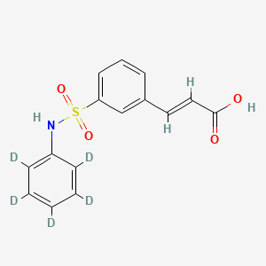 molecular formula C15H13NO4S B15141735 Belinostat acid-d5 