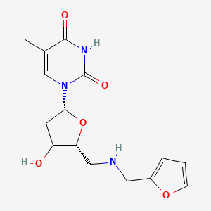 1-[(2R,5R)-5-[(furan-2-ylmethylamino)methyl]-4-hydroxyoxolan-2-yl]-5-methylpyrimidine-2,4-dione