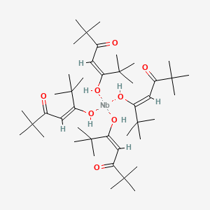 tris((E)-2,2,6,6-tetramethyl-5-oxohept-3-en-3-yloxy)((Z)-2,2,6,6-tetramethyl-5-oxohept-3-en-3-yloxy)niobium