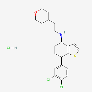 molecular formula C21H26Cl3NOS B15141776 Antifungal agent 22 