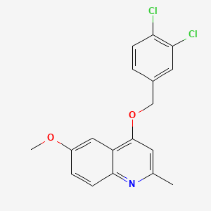 molecular formula C18H15Cl2NO2 B15141788 Antibacterial agent 96 