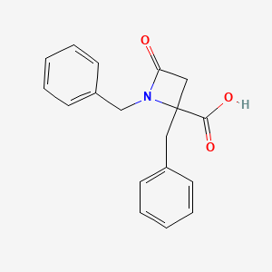 molecular formula C18H17NO3 B1514179 1,2-Dibenzyl-4-oxoazetidine-2-carboxylic acid 
