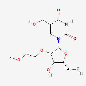 molecular formula C13H20N2O8 B15141798 1-[(2R,3S,5R)-4-hydroxy-5-(hydroxymethyl)-3-(2-methoxyethoxy)oxolan-2-yl]-5-(hydroxymethyl)pyrimidine-2,4-dione 