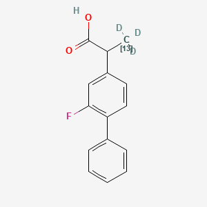 molecular formula C15H13FO2 B15141813 Flurbiprofen-13C,d3 