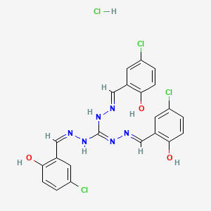 molecular formula C22H18Cl4N6O3 B15141821 CWI1-2 hydrochloride 