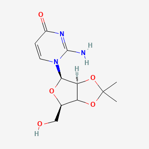 1-[(3aS,4R,6R)-6-(hydroxymethyl)-2,2-dimethyl-3a,4,6,6a-tetrahydrofuro[3,4-d][1,3]dioxol-4-yl]-2-aminopyrimidin-4-one