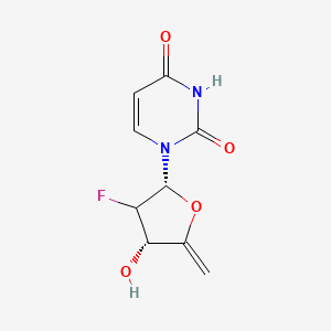 1-[(2R,4S)-3-fluoro-4-hydroxy-5-methylideneoxolan-2-yl]pyrimidine-2,4-dione