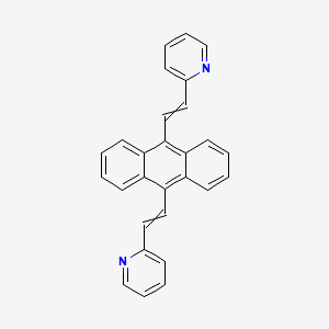 molecular formula C28H20N2 B1514190 9,10-bis((E)-2-(pyridin-2-yl)vinyl)anthracene 
