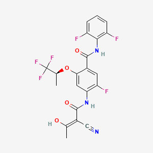 molecular formula C21H15F6N3O4 B15141900 hDHODH-IN-8 