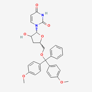 molecular formula C30H30N2O7 B15141908 1-[(2R,5S)-5-[[bis(4-methoxyphenyl)-phenylmethoxy]methyl]-3-hydroxyoxolan-2-yl]pyrimidine-2,4-dione 