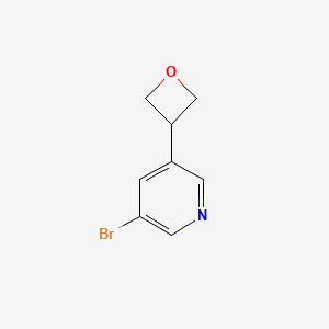 molecular formula C8H8BrNO B1514191 3-Bromo-5-(oxetan-3-YL)pyridine 