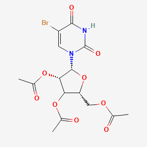 molecular formula C15H17BrN2O9 B15141914 [(2R,4S,5R)-3,4-diacetyloxy-5-(5-bromo-2,4-dioxopyrimidin-1-yl)oxolan-2-yl]methyl acetate 