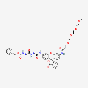 molecular formula C44H48N4O12 B15141986 Z-AA-R110-Peg 