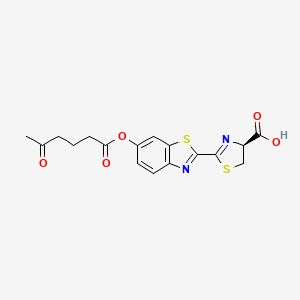 (4S)-2-[6-(5-oxohexanoyloxy)-1,3-benzothiazol-2-yl]-4,5-dihydro-1,3-thiazole-4-carboxylic acid