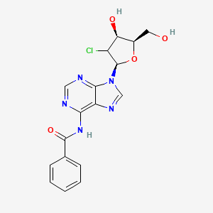 molecular formula C17H16ClN5O4 B15142030 N-[9-[(2R,4S,5R)-3-chloro-4-hydroxy-5-(hydroxymethyl)oxolan-2-yl]purin-6-yl]benzamide 