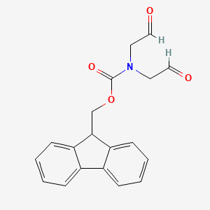 molecular formula C19H17NO4 B1514206 (9H-Fluoren-9-yl)methyl bis(2-oxoethyl)carbamate 