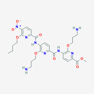 Methyl 6-(3-aminopropoxy)-5-[[6-(3-aminopropoxy)-5-[(6-butoxy-5-nitropyridine-2-carbonyl)amino]pyridine-2-carbonyl]amino]pyridine-2-carboxylate