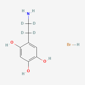 molecular formula C8H12BrNO3 B15142260 Oxidopamine-d4 (hydrobromide) 