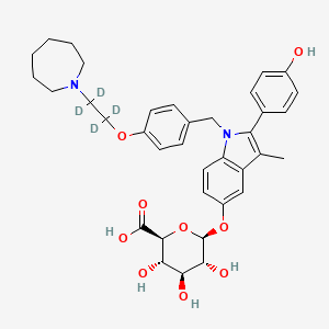 molecular formula C36H42N2O9 B15142323 Bazedoxifene-5-glucuronide-d4 